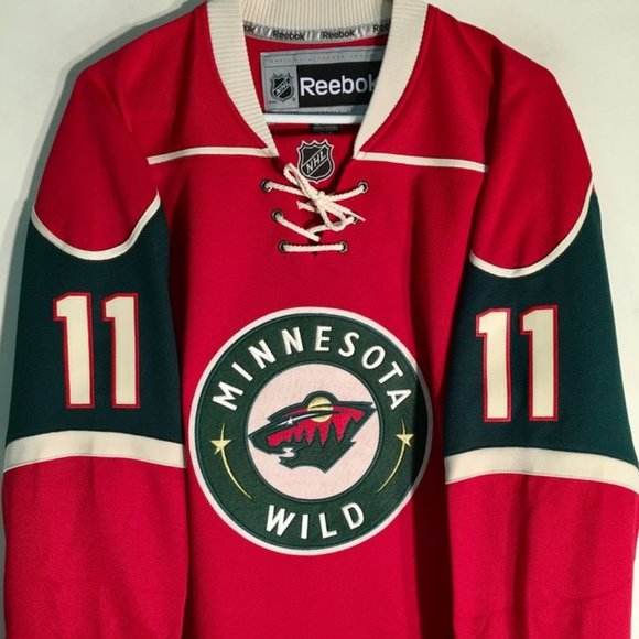 Reebok Premier MINNESOTA WILD ZACH PARISE Red Men's JERSEY Sz S,M,L,XL,2XL New - Picture 2 of 6